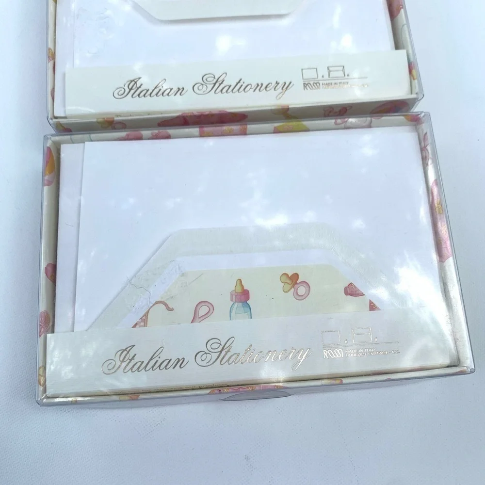 Baby Theme Italian Made Stationary Invitations Thank You Cards